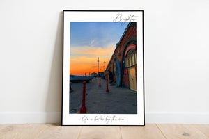 Brighton Photography Print | Sunset Photography | Golden Hour - Brighton Streets